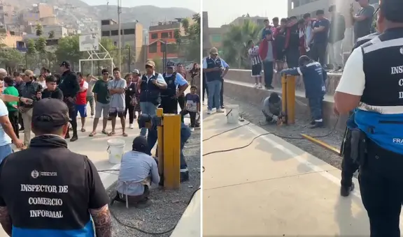 Vecinos en Ate Vitarte alquilaban losa deportiva y alcalde ordena derribar puerta: "¿Por qué no puedo entrar?"