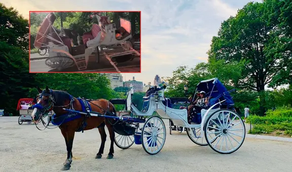 Accidente en Central Park por choque de carruajes deja 2 heridos: NYCLASS denuncia la inseguridad de esta práctica
