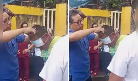 Vecinos de Iquitos amarran y rapan a presunto ladrón como castigo por robo en centro de salud