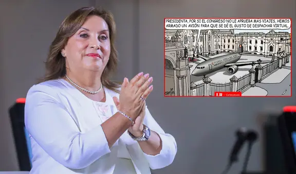 Carlincatura ironiza sobre los permisos del Congreso a Dina Boluarte para viajar en medio de la crisis de inseguridad en Perú