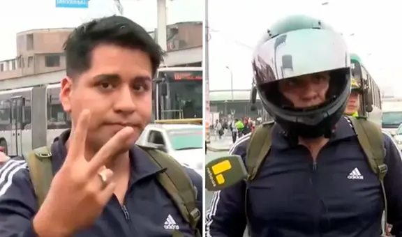 Motorizado sin chaleco intenta escapar de intervención en operativo: "¿En Perú quién cumple las reglas?"