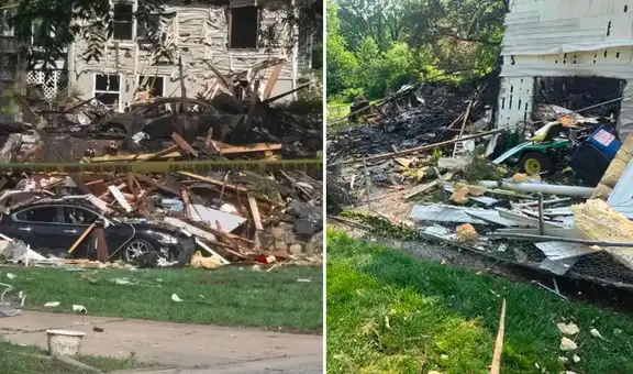 Una persona y su perro mueren tras explosión en una casa de Kansas City: incidente quedó grabado en cámara de seguridad