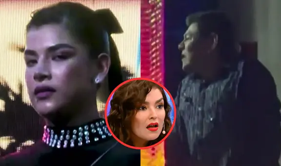 Esposa de Dilbert Aguilar abandona el escenario y discute con el cantante tras reencuentro con Claudia Portocarrero