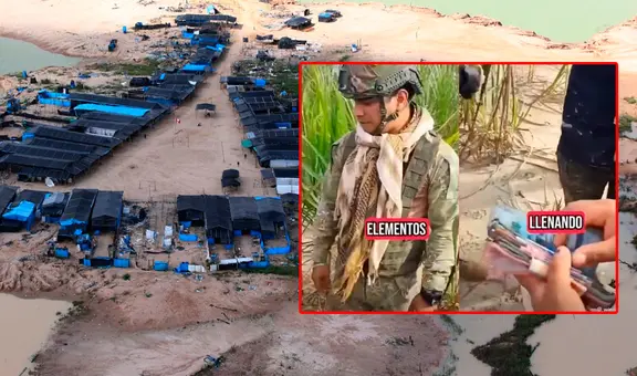 Madre de Dios: soldados del Ejército son grabados cobrando cupos a mineros ilegales en La Pampa