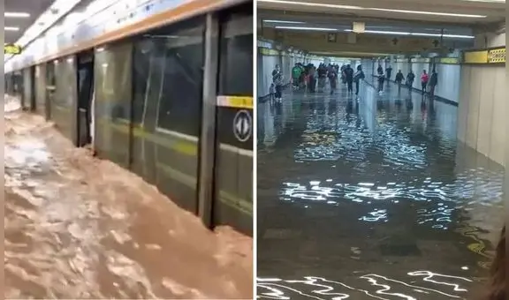 Línea A del Metro CDMX cerrada por inundaciones tras intensas lluvias y RTP brinda servicio alternativo a usuarios