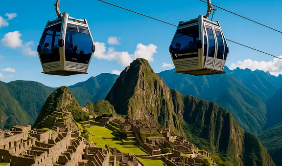 El moderno teleférico Collpani-Machu Picchu: conectará con un mirador hacia la ciudadela inca tras inversión de US$40 millones