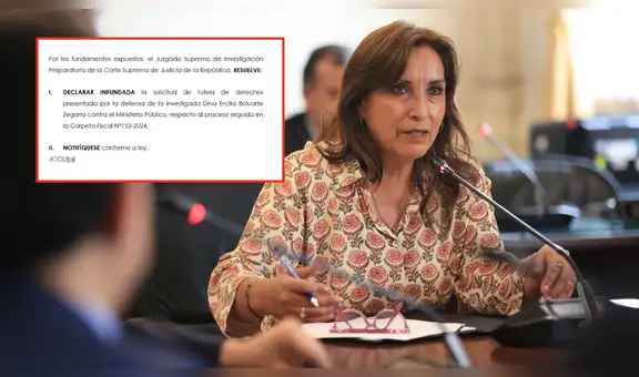 Dina Boluarte: Poder Judicial rechaza pedido para que se anule su denuncia constitucional por desactivar el Eficcop