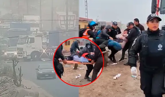 Enorme tráiler impacta contra auto en Carretera Central: aparatoso accidente dejó 5 heridos