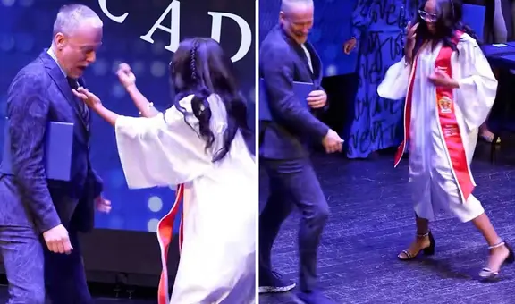 Profesor se vuelve viral por la curiosa manera de celebrar graduación de sus alumnos: "Entendió la vibra"