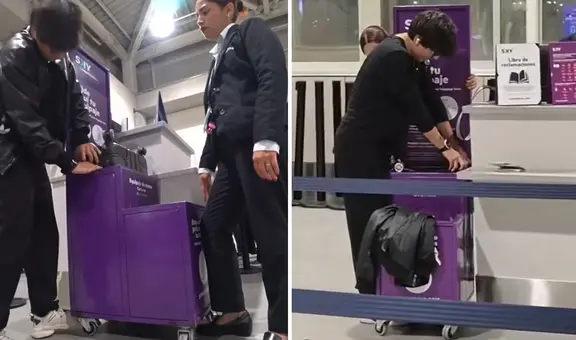 Streamer Daarick intentó evitar pagar extra y su maleta quedó atorada al medir su equipaje en el Aeropuerto Jorge Chávez