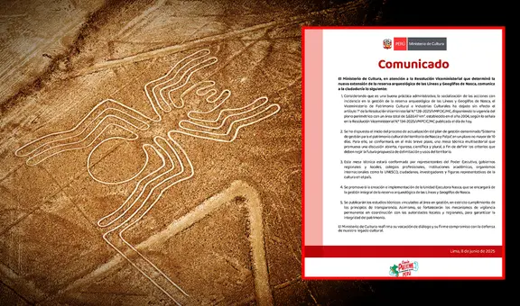 Ministerio de Cultura da marcha atrás y restituye resolución que redujo área protegida de las Líneas de Nasca