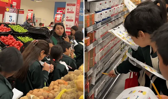 Profesora peruana lleva a sus alumnos a un supermercado para enseñarles Matemáticas y se vuelve viral: "Educación real"