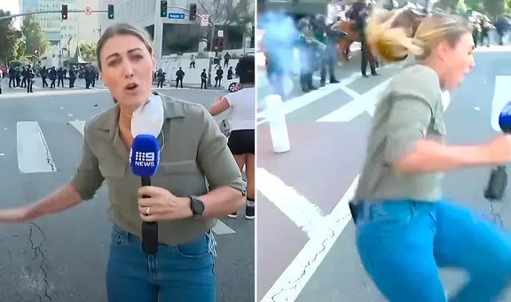 ¡Impactante! Periodista de EEUU es herida por una bala de goma cuando cubría las protestas en contra del ICE en Los Ángeles