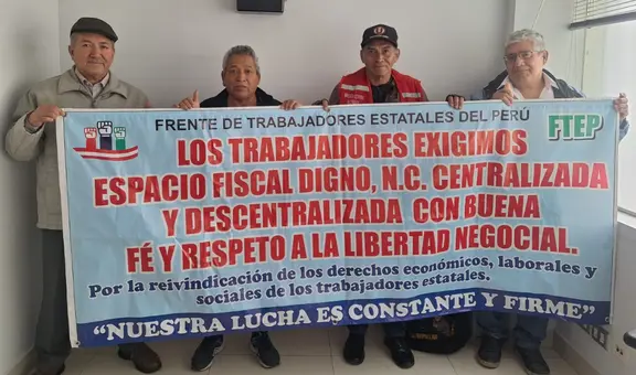 Trabajadores estatales rechazan mísero espacio fiscal después de seis meses: exigen espacio fiscal de al menos S/2.000 millones