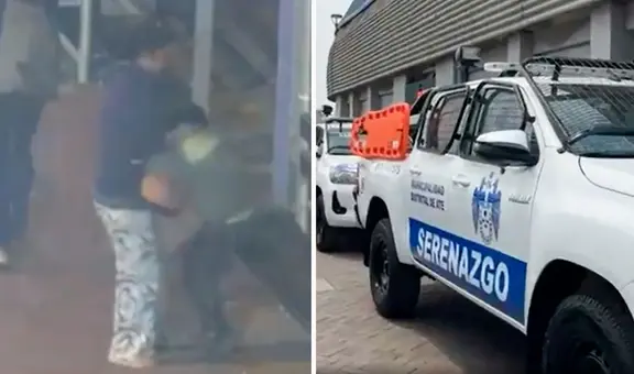 ¡Indignante! Captan a mujer golpeando a su hijo en plena calle de Ate por no saber atarse los pasadores