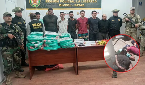 Rescatan a ciudadano y capturan a siete presuntos miembros de banda criminal 'Los locos de la Reyna de Pataz'