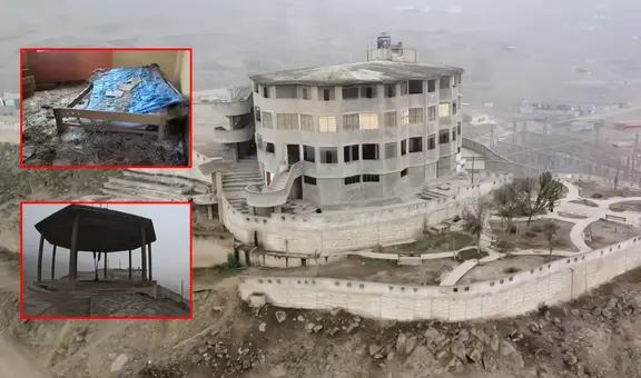 Así luce la mansión abandonada de 5 pisos en un cerro de San Juan de Lurigancho: tiene más 20 habitaciones y un salón de baile
