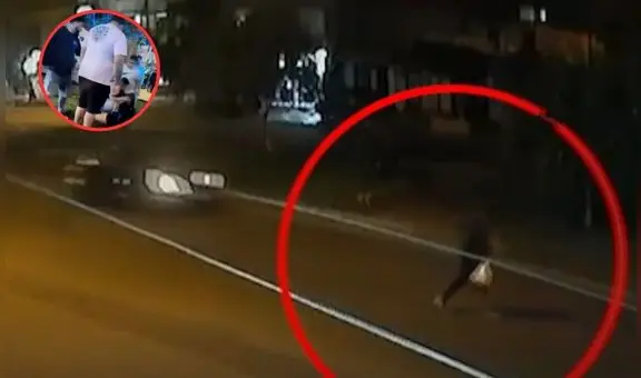 Cámaras captan a conductor fugándose luego de atropellar a hombre en SJL: transeúntes lo detuvieron