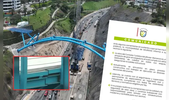 Municipalidad de Miraflores niega posibles fallas estructurales en Corredor Turístico: "Cumple con altos estándares de calidad"