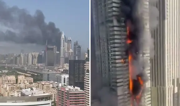 Incendio masivo en un rascacielos de 67 pisos de Dubái obliga a evacuar a más de 3.800 residentes