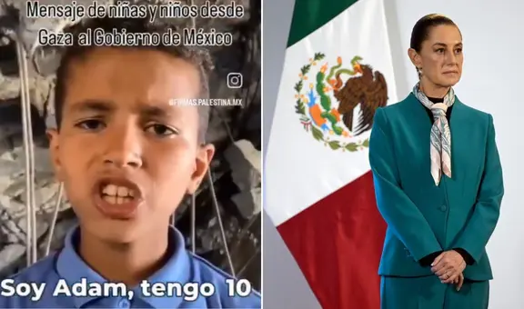 Niños palestinos envían a Sheinbaum, presidenta de México, un conmovedor mensaje desde Gaza: "Señora Claudia, sálvanos de la muerte"