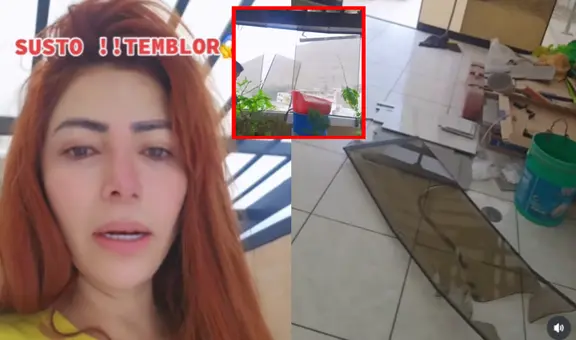 Milena Zárate rompe en llanto al ver los daños en su casa tras potente sismo de 6,1 en Lima: “Empezamos a gritar”