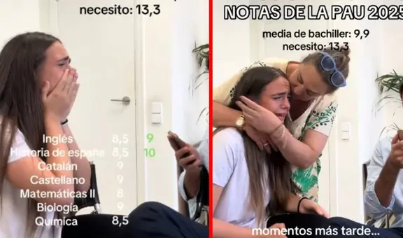 Joven sacó 9,9 en bachillerato pero al revisar sus notas en las PAU 2025 para ingresar a la Complutense termina llorando: "Es imposible"