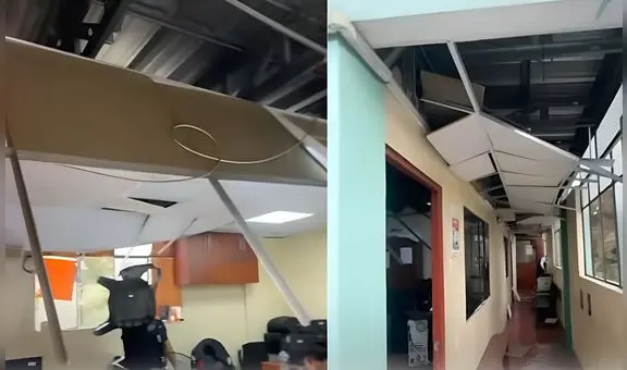 Así colapsó techo de Depincri de Los Olivos tras fuerte sismo de 6,1 en Lima y Callao