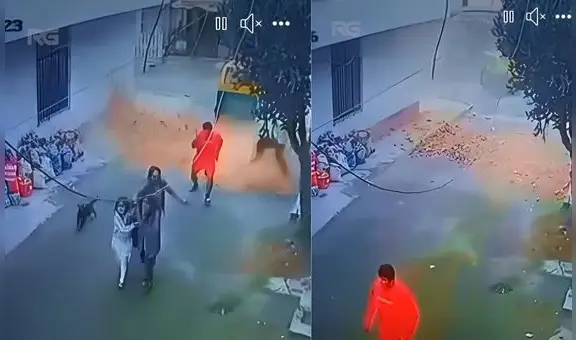 Hombre se salva de morir tras caída de pared cerca a su rostro mientras evacuaba a su familia durante sismo de 6,1 en Lima y Callao