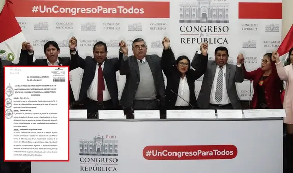 Pleno del Congreso oficializa nombramiento excepcional para 24.000 docentes que no rendirán evaluaciones