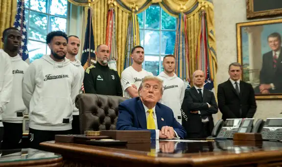 El polémico recibimiento de Trump a la Juventus en la Casa Blanca: habló sobre atletas transgénero, Medio Oriente, entre otros