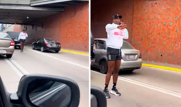 Auto de Luis ‘Cuto’ Guadalupe se malogra en plena Vía Expresa y conductores lo trolean: “Le faltó la fe”