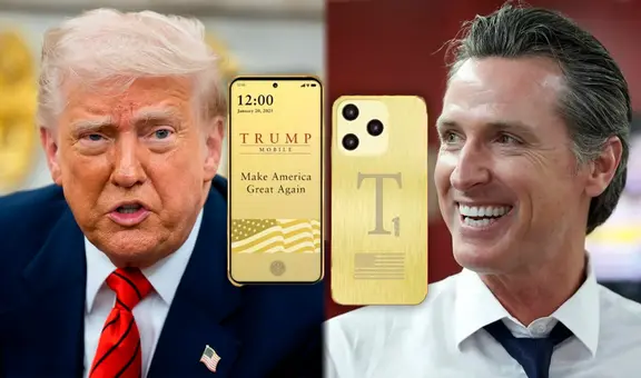 Gavin Newsom se 'burla' del nuevo celular presentado por Donald Trump en Estados Unidos: "Fabricado en China"