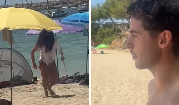 Joven no veía a sus amigos desde hacía un año y los sorprendió en la playa disfrazado de náufrago: reacción es viral