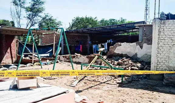 Pared de colegio se desploma durante clases en Chiclayo y afecta actividades escolares: piden reconstrucción