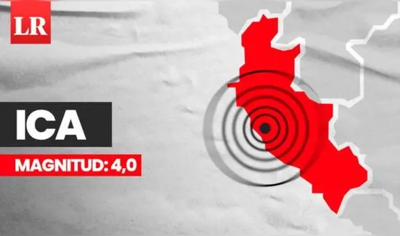 Temblor de magnitud 4,0 se sintió en Ica hoy, según IGP