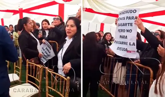 Mujer interrumpe boda en Carabayllo para cobrarle deuda al novio: “Me debe S/5.000. Tiene para casarse y no para pagarme”