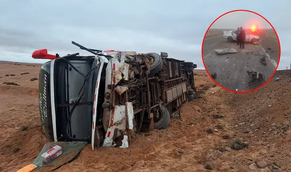 Un muerto y 15 heridos deja choque de auto contra bus en Tacna