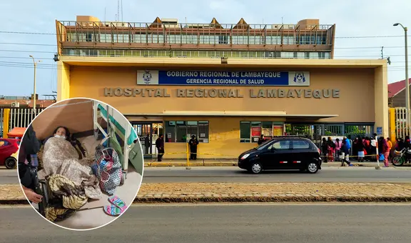 Pacientes duermen sobre cartones en pasadizos del hospital Regional de Lambayeque por falta de camas