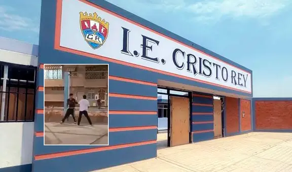 Escolares se agarran a golpes en parque tras salir de clases en Chiclayo