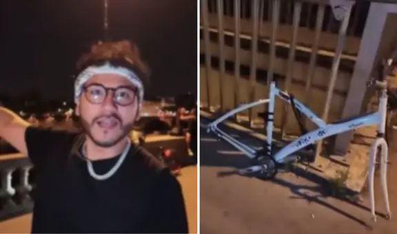 Streamer Andy Zein dejó su bicicleta parqueada en una calle de Francia y lo desmantelan: "No dejaron nada"
