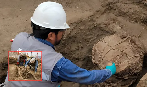 Trabajadores peruanos hallan impresionante momia milenaria en Puente Piedra: aún conserva su cabello castaño