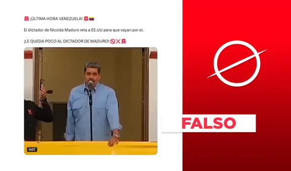 Nicolás Maduro no le gritó “cobarde” a Donald Trump para retarlo: video está descontextualizado