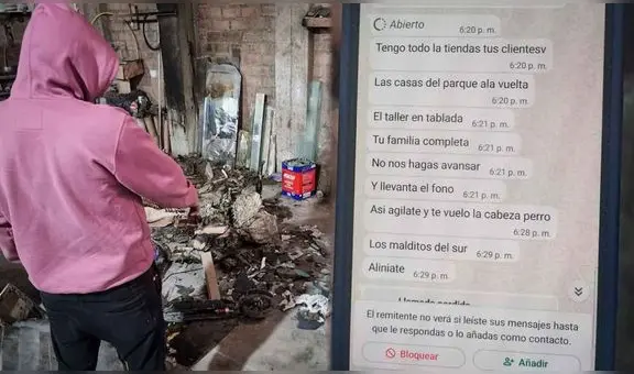 "Alinéate o te vuelo la cabeza": extorsionadores incendian taller de carpintería en VMT y exigen cupo de S/50.000