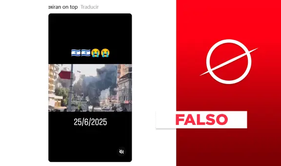 Este video no muestra la destrucción de un edificio en Israel por bombardeo de Irán tras cese al fuego