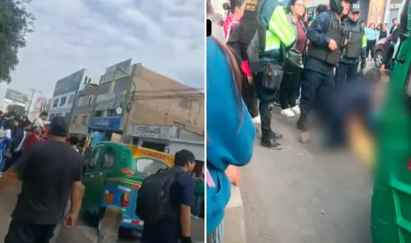 SJL: niña de 13 años queda grave tras ser atropellada por mototaxi al salir del colegio