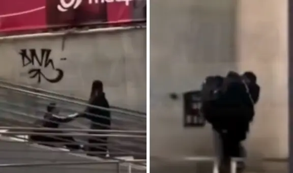 Joven peruana carga a su enamorado ebrio para no dejarlo solo en las calles de Huancayo y redes estallan: "A mí me dejan botado"