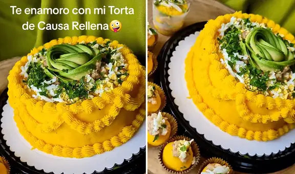 Peruana celebró cumpleaños con torta de causa limeña y es furor en redes: “Todo para mí”
