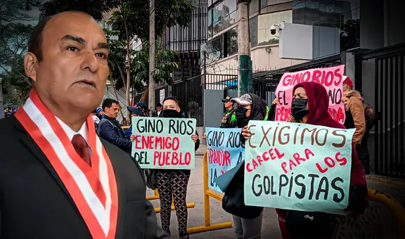Ciudadanos protestan frente a la sede de la Junta Nacional de Justicia: "Gino Rios, el pueblo te repudia"