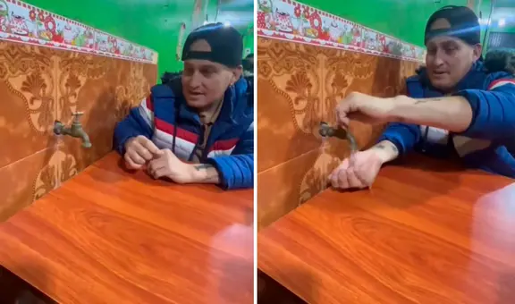Peruano entra a restaurante y se sorprende al ver que hay un caño en su mesa: "Otro level"